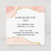 グリッターエレガントマーブルアゲートビジネス 予約カード (裏面)