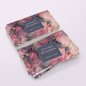 グリッターエレガントマーブルピンクローズ金ゴールドプロフェッショナル 名刺