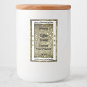 グリッターエレガント付き茶色のダイヤモンド製品ラベル フードラベル (正面)