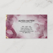 グリッターエレガント書モダン書のスクリプカスタムト 名刺 (裏面)