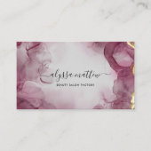 グリッターエレガント書モダン書のスクリプカスタムト 名刺 (正面)