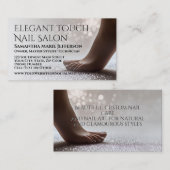 グリッターエレガント足ペディキュアマニキュアネイルサロン 名刺 (正面/裏面)
