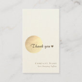 グリッターエレガント金ゴールドスキャン可能QRコードありがとうありがとう 名刺 (正面)