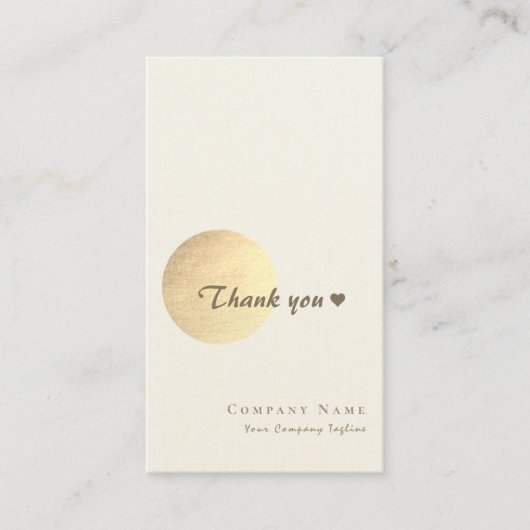 グリッターエレガント金ゴールドスキャン可能QRコードありがとうありがとう 名刺 (正面)