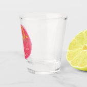 グリッターエレガント金ゴールドバタフライカリグラフィー ショットグラス (右)