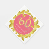 グリッターエレガント金ゴールドバタフライカリグラフィー スタンダードランチョンナプキン (角)