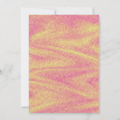 グリッターエレガント金ゴールドバタフライカリグラフィー 招待状 (裏面)