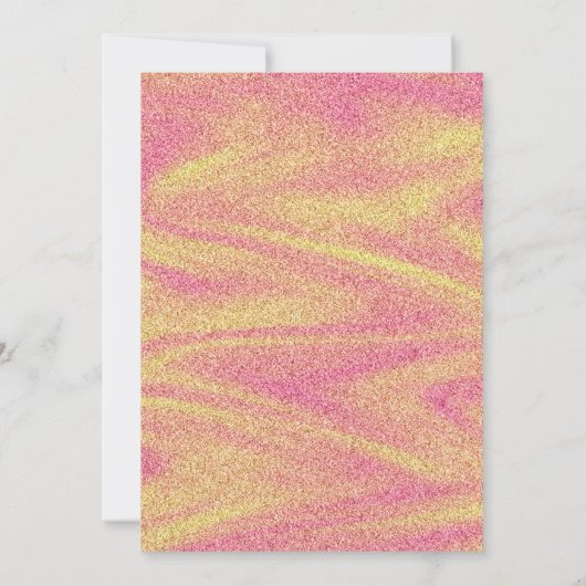 グリッターエレガント金ゴールドバタフライカリグラフィー 招待状 (裏面)