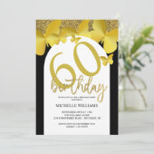 グリッターエレガント金ゴールドバタフライカリグラフィー 招待状 (スタンド正面)