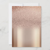 グリッターエレガント金ゴールドフレームダイヤモンド卒業 招待状 (裏面)