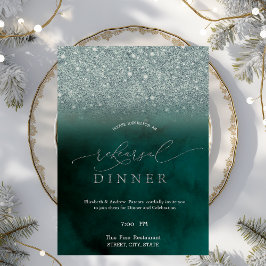 グリッターエレガント《写真》ぼけ味グリーンリハーサルディナー 招待状