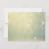 グリッターエレガント《写真》ぼけ味、リングや輪ウエディリハーサルディナー 招待状 (裏面)