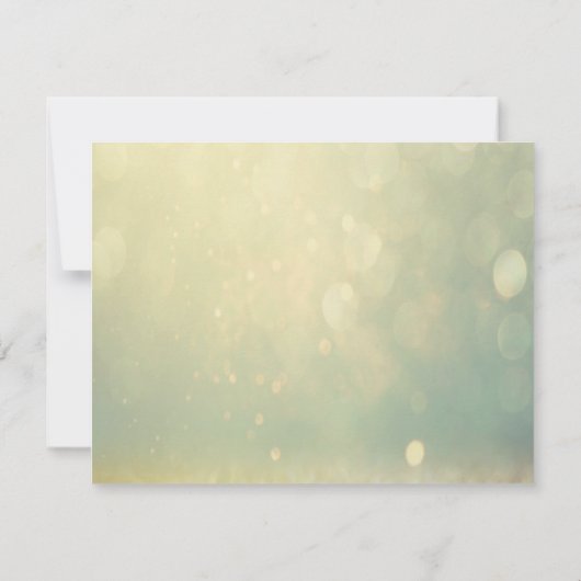 グリッターエレガント《写真》ぼけ味、リングや輪ウエディリハーサルディナー 招待状 (裏面)