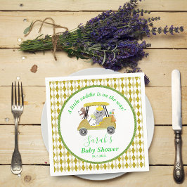 グリッターエレファント&モンキーゴルフベビーシャワーリターン スタンダードカクテルナプキン