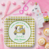 グリッターエレファント&モンキーゴルフベビーシャワーリターン ペーパープレート (パーティー)