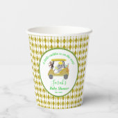 グリッターエレファント&モンキーゴルフベビーシャワーリターン 紙コップ (裏面)