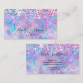 グリッターオパール紫名刺 名刺 (正面/裏面)