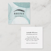 グリッターオモダンーゲンブラウエンヴィスティンカルテスクエアバス スクエア名刺 (正面/裏面)