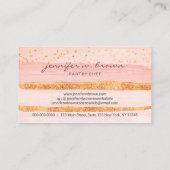 グリッターオレンジフローラケーキエレガントベーカリー 名刺 (裏面)