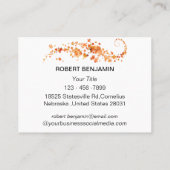 グリッターオレンジメープルリーフ 名刺 (裏面)