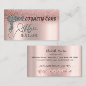 グリッターオンブレ ローズゴールド ハート, ヘアドライヤー ロイヤリティカード (正面/裏面)