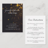 グリッターオン黒ジュエリーカー気にド・ビジネス・カード 名刺 (正面/裏面)