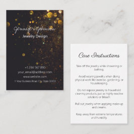 グリッターオン黒ジュエリーカー気にド・ビジネス・カード 名刺