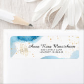 *~*グリッターオーシャンゴールドナウティカルビーチスニーカーズ ラベル (インサイチュ)