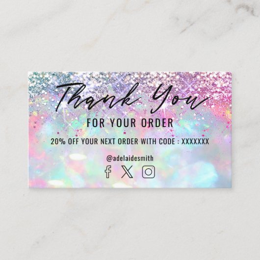 グリッターオ感謝していパルyou名刺 名刺 (正面)