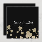 グリッターカジノ バースデーパーティー 招待状 (正面/裏面)