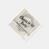 グリッターカスタムの誕生日パーティー スタンダードカクテルナプキン (角)