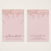 グリッターカスタムドリップイヤリングネックレスディスプレイ (正面&裏面)