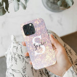 グリッターカスタムピンクモノグラム iPhone 13 PROケース<br><div class="desc">グリッターのピンクの輝きの背景と白のモノグラムとキュラッシッガーリークの名前を含むこのグラムとiPhone 13 Proのケースで自分の個性を見せエレガントる。今のスタイリッシュ通りのケースを欲しがる女感じ性と女の子を対象にユニークデザイン！この厳しいCase-Mate電話ケースは、保護とパーソナライズの両方を提供し、誕生日、休日、または単に理由で最適な贈り物である。</div>