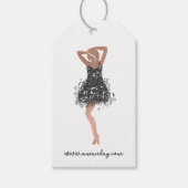 グリッターカスタムブティック衣料品価格ロゴ ギフトタグ (正面)