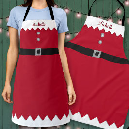 グリッターカスタム小妖精や小人クリスマス エプロン