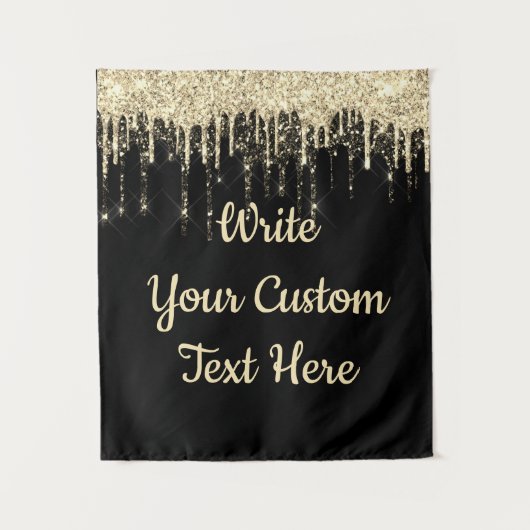 グリッターカスタム記念写真ブース背景 タペストリー (正面)