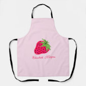グリッターカッコいいストロベリーピンク エプロン (正面)