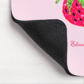 グリッターカッコいいストロベリーピンク マウスパッド (コーナー)