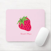 グリッターカッコいいストロベリーピンク マウスパッド (マウス)