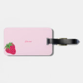 グリッターカッコいいストロベリーピンク ラゲッジタグ (裏面横)