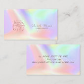 グリッターカップケーキベーカリーホログラフィック 名刺 (正面/裏面)