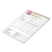 グリッターカップケーキベーカリー販売型枠受入請求書 ノートパッド (アングル)