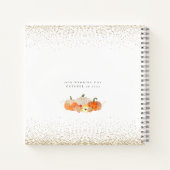 グリッターカボチャが新婚ゲストブックを希望 ノートブック (裏面)