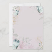 グリッターカボチャ青い蝶の赤ちゃんシャワー 招待状 (裏面)