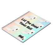 グリッターカラフルおもしろいグッドタイムトイ転がレ ノートブック (左側)