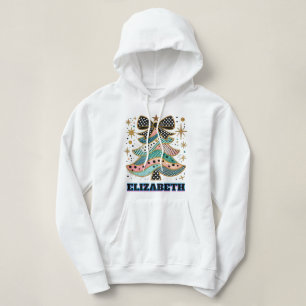 グリッターカラフルクリスマスツリーコケットボーおもしろい パーカ