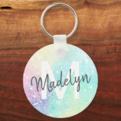 グリッターカラフルグラマかわいらしラス キーホルダー (正面)