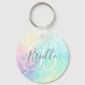 グリッターカラフルグラマかわいらしラス キーホルダー (正面)