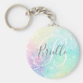 グリッターカラフルグラマかわいらしラス キーホルダー (正面)