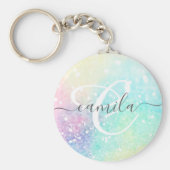 グリッターカラフルグラマかわいらしラス キーホルダー (正面)